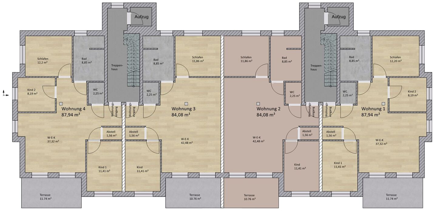 Grundriss Wohnung 2