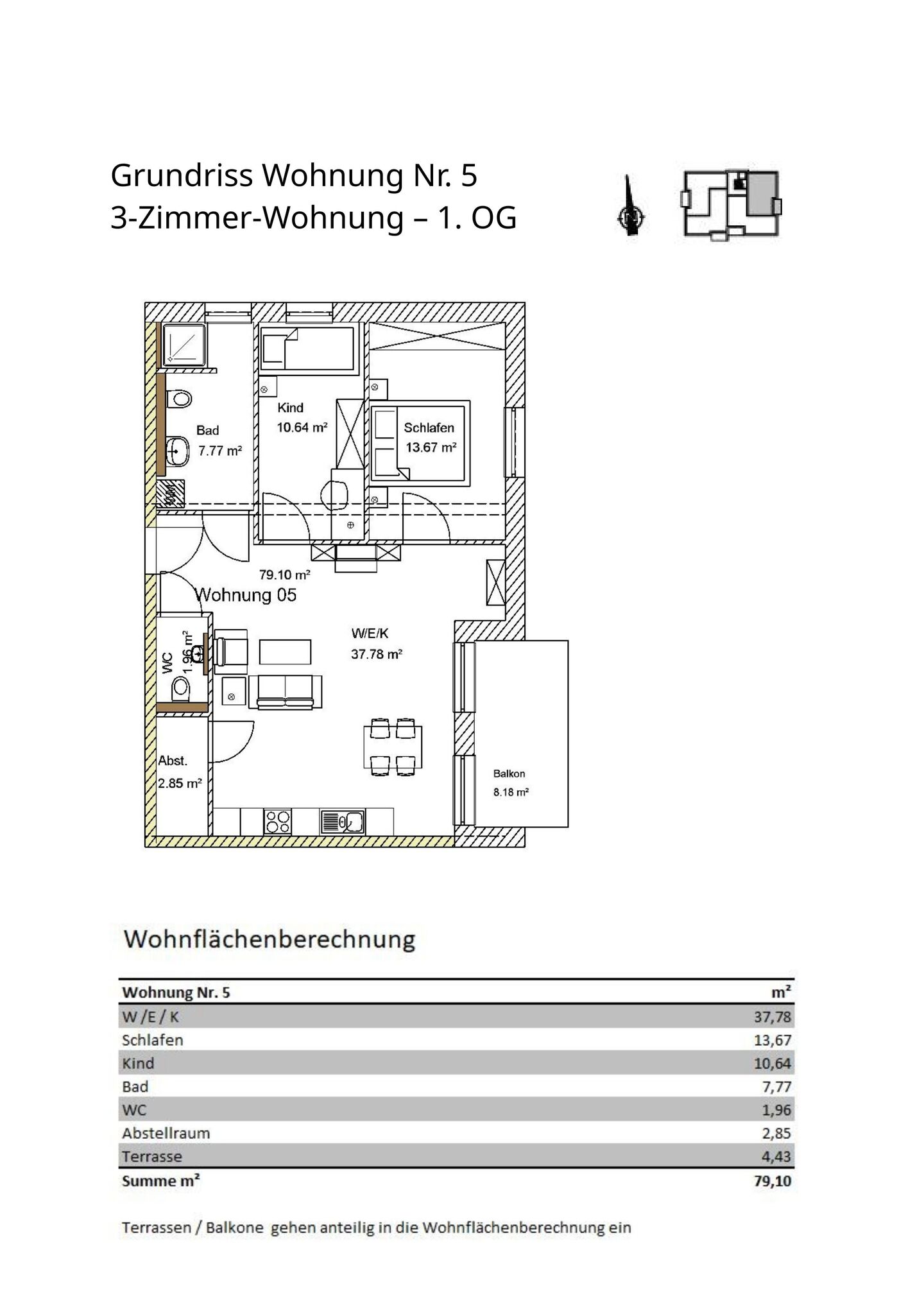 Grundriss Wohnung 5