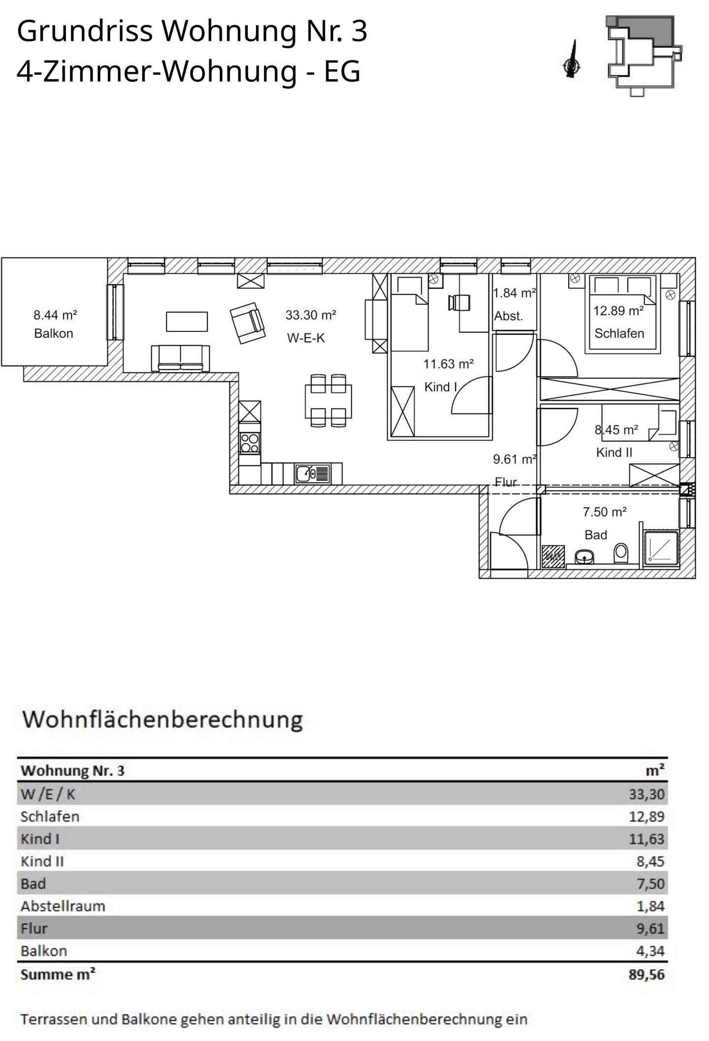 Grundriss Wohnung 3