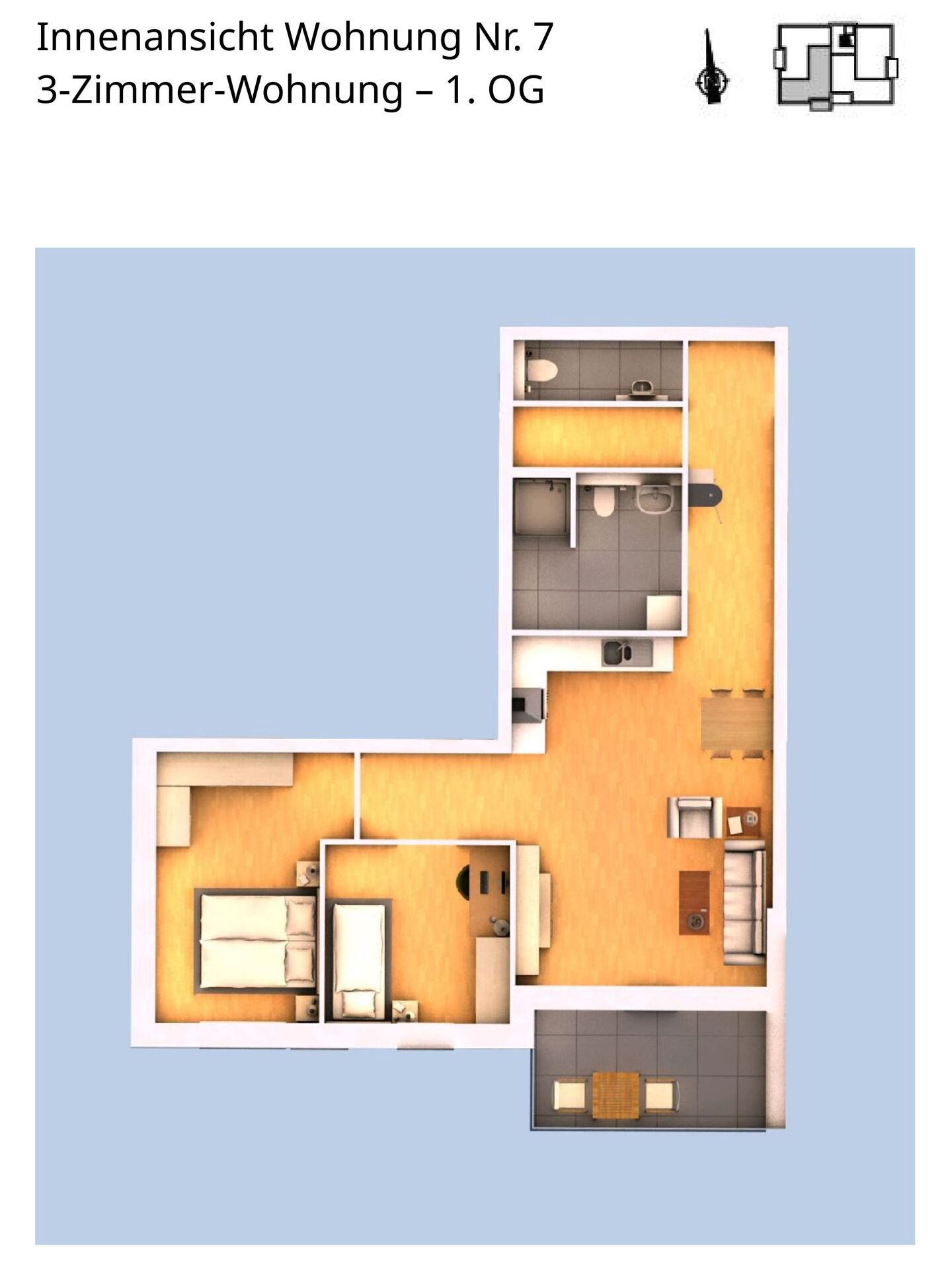Innenansicht Wohnung 7