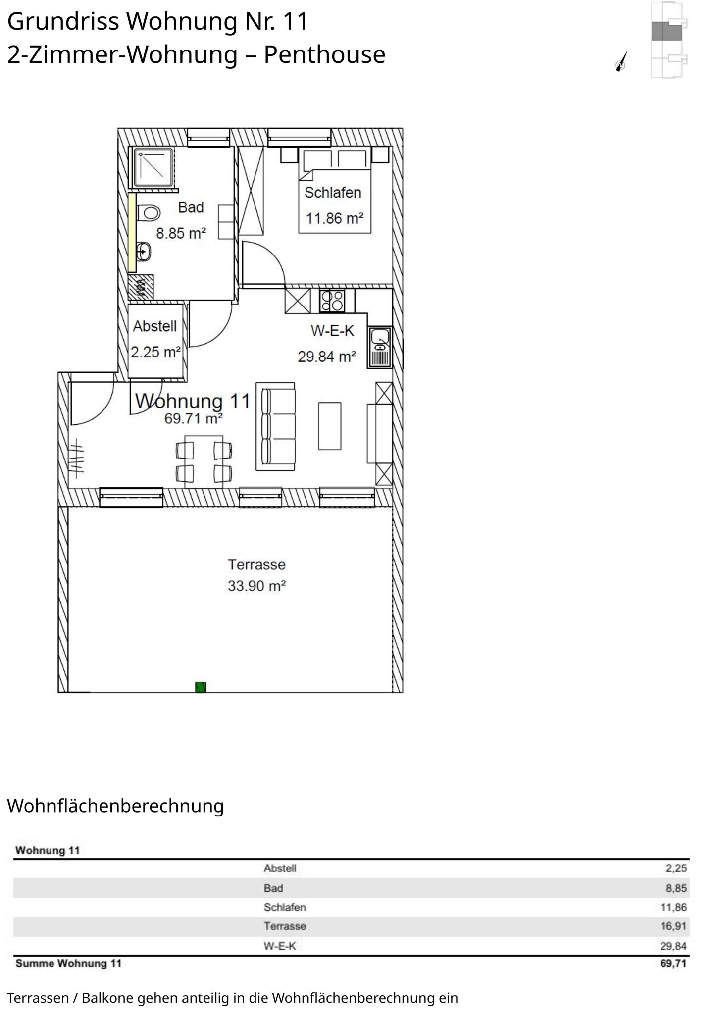 Grundriss Wohnung 11