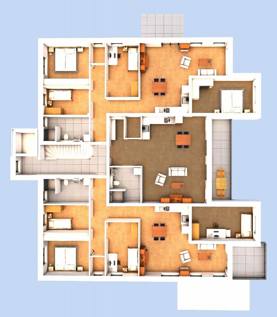 3D-Grundriss Erdgeschoss
