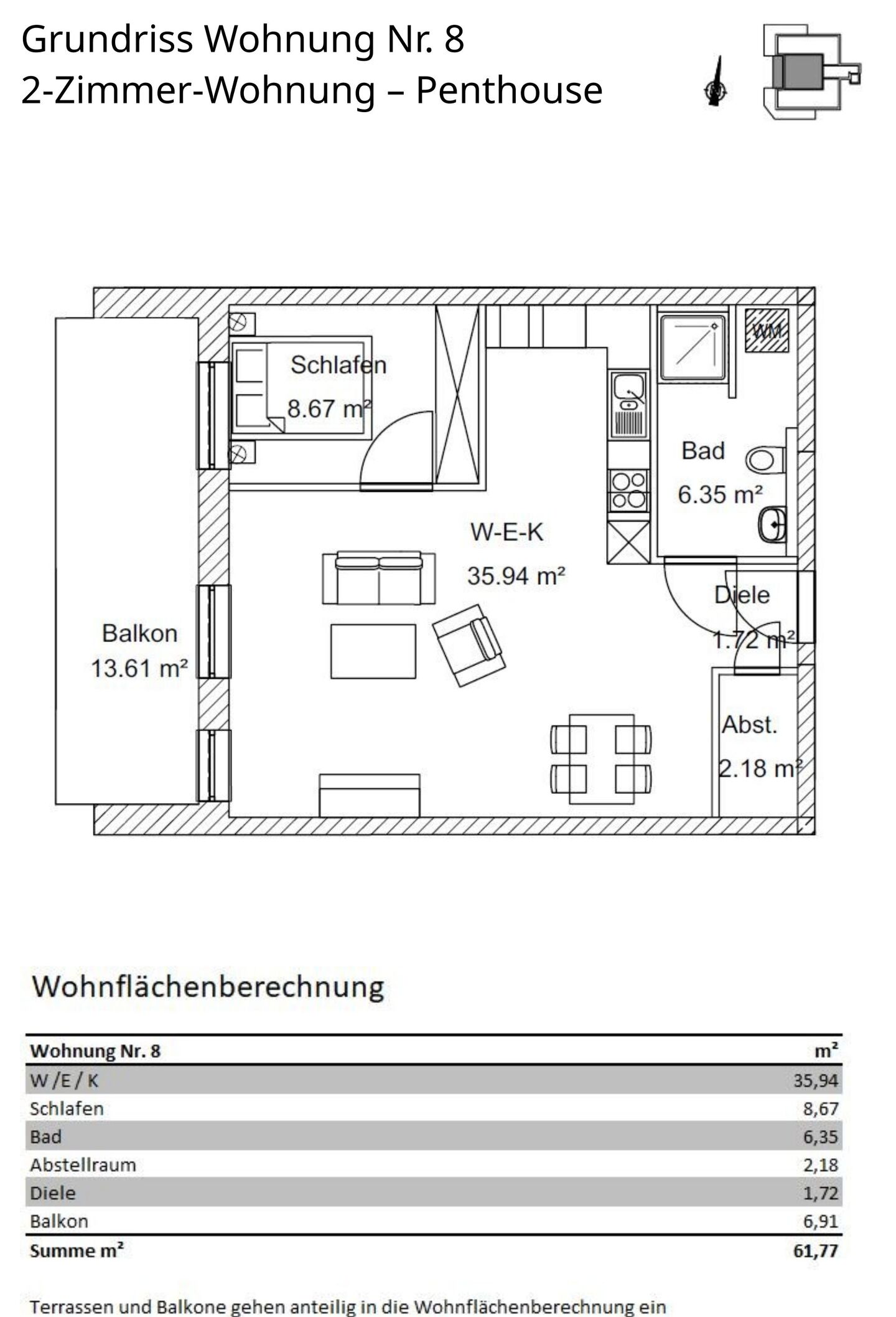 Grundriss Wohnung 8