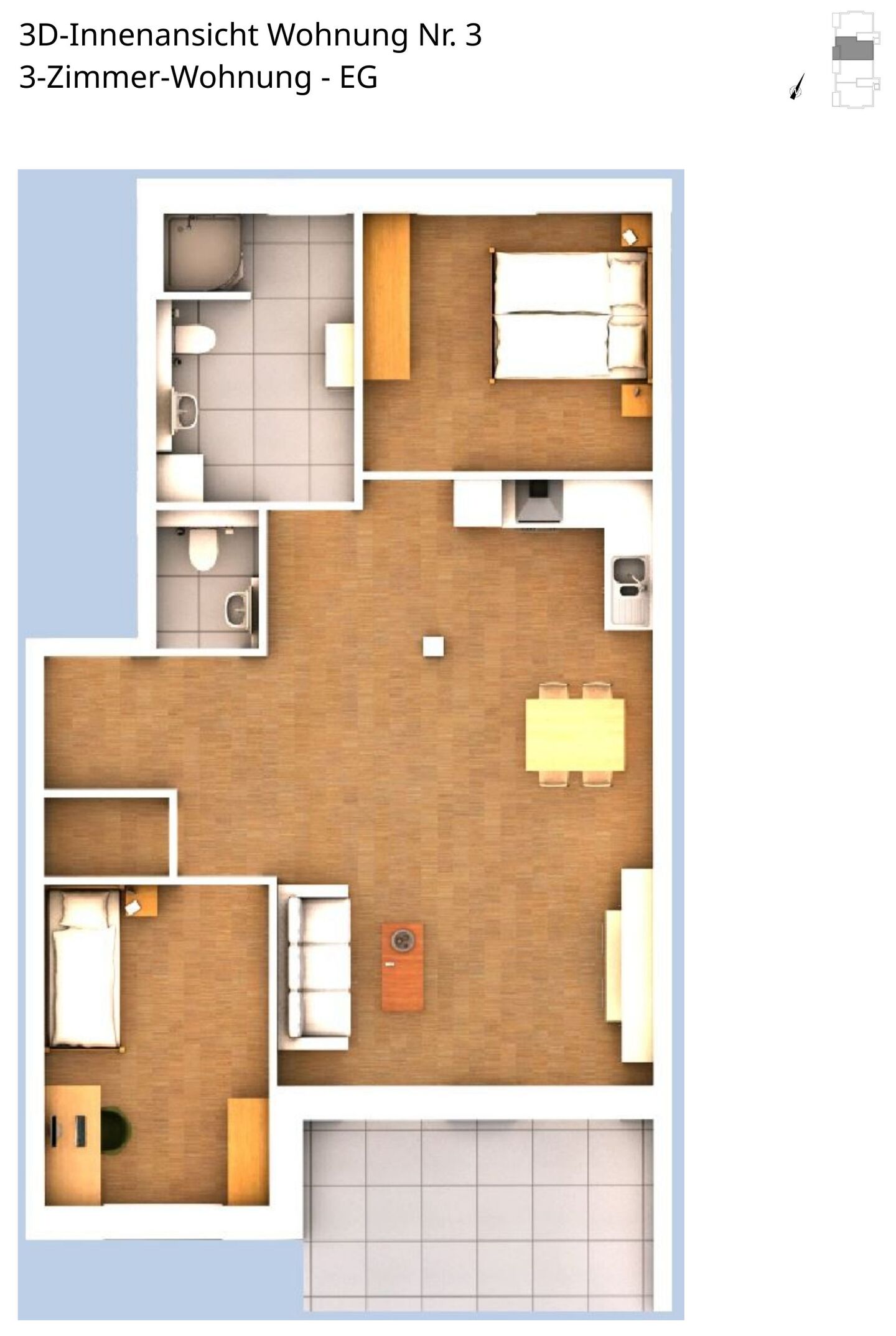 Innenansicht Wohnung 3