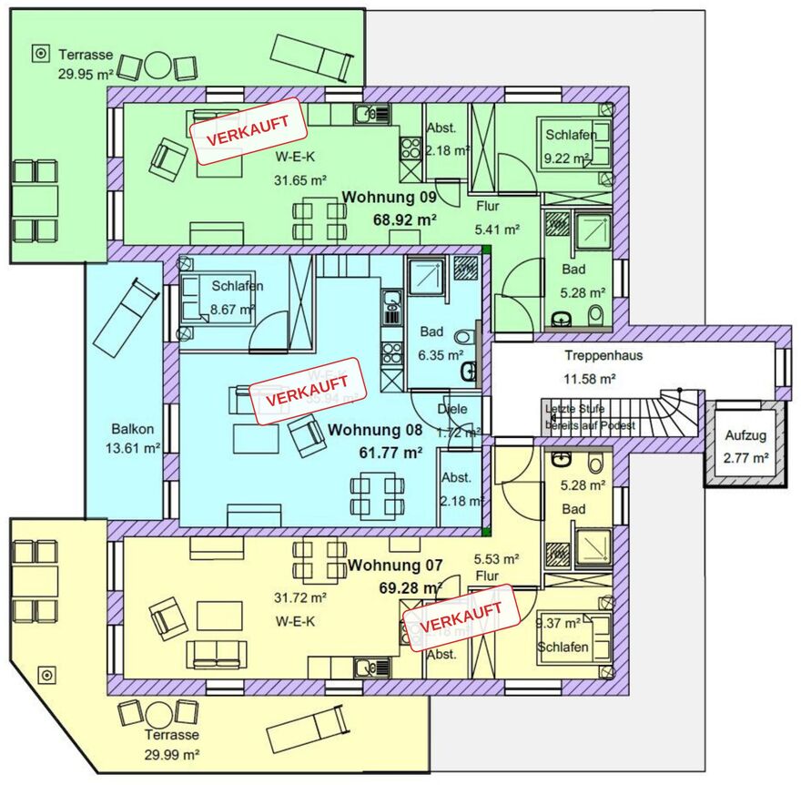 Grundriss Penthouse