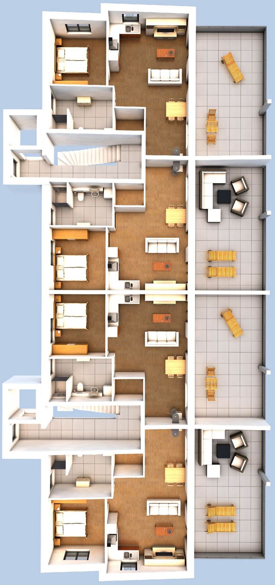 3D-Grundriss Penthouse