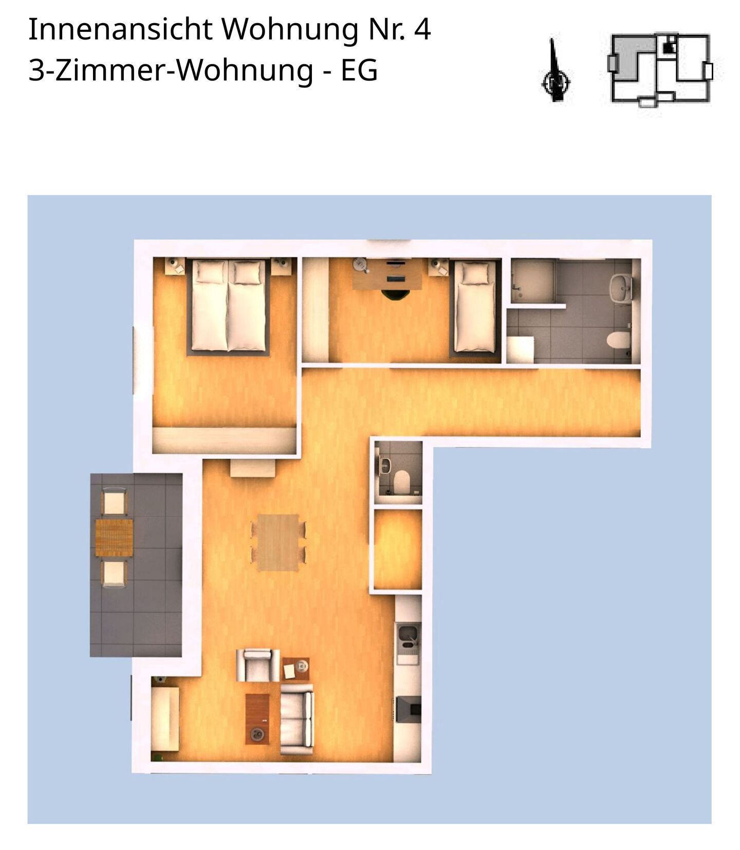 Innenansicht Wohnung 4