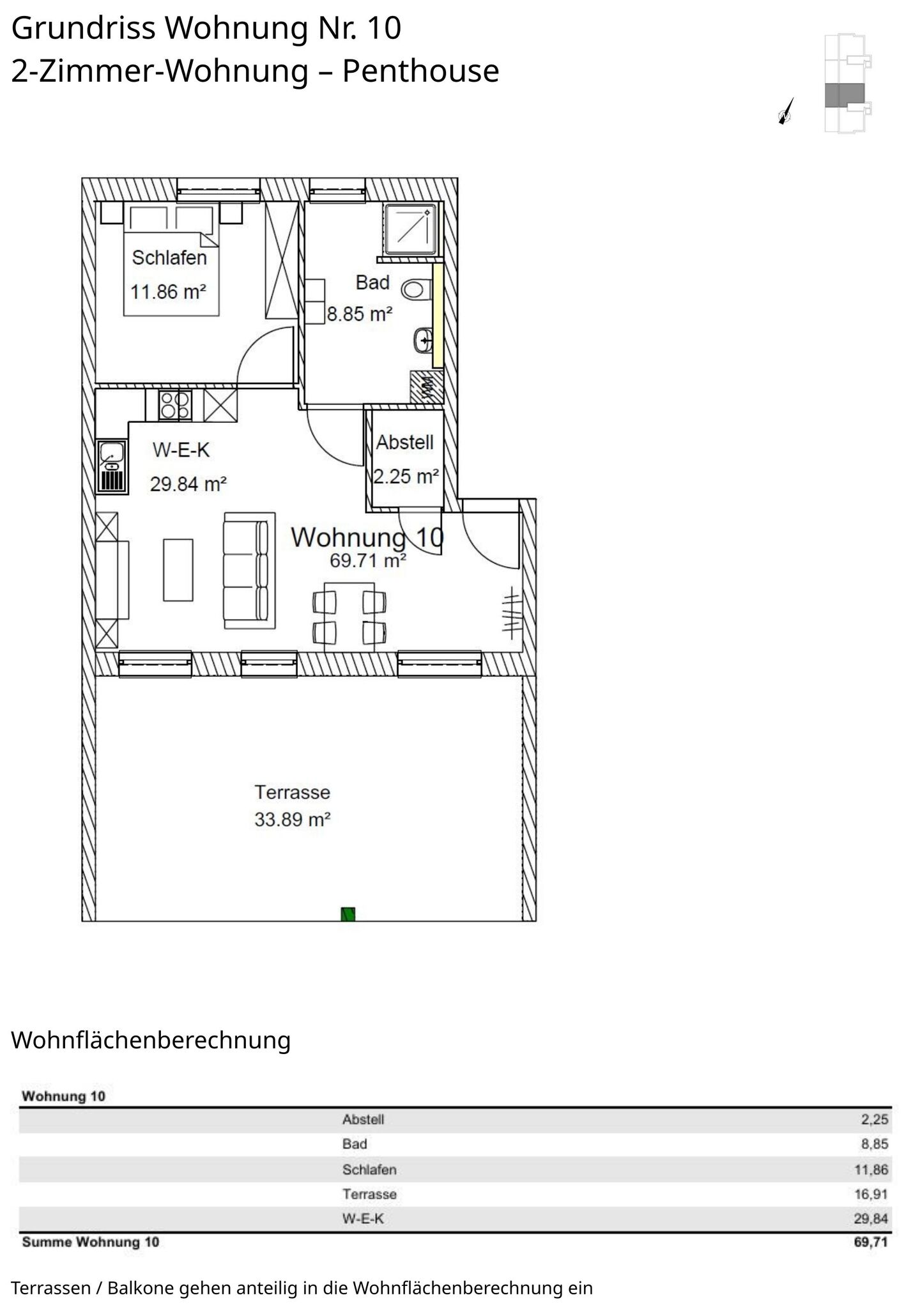Grundriss Wohnung 10