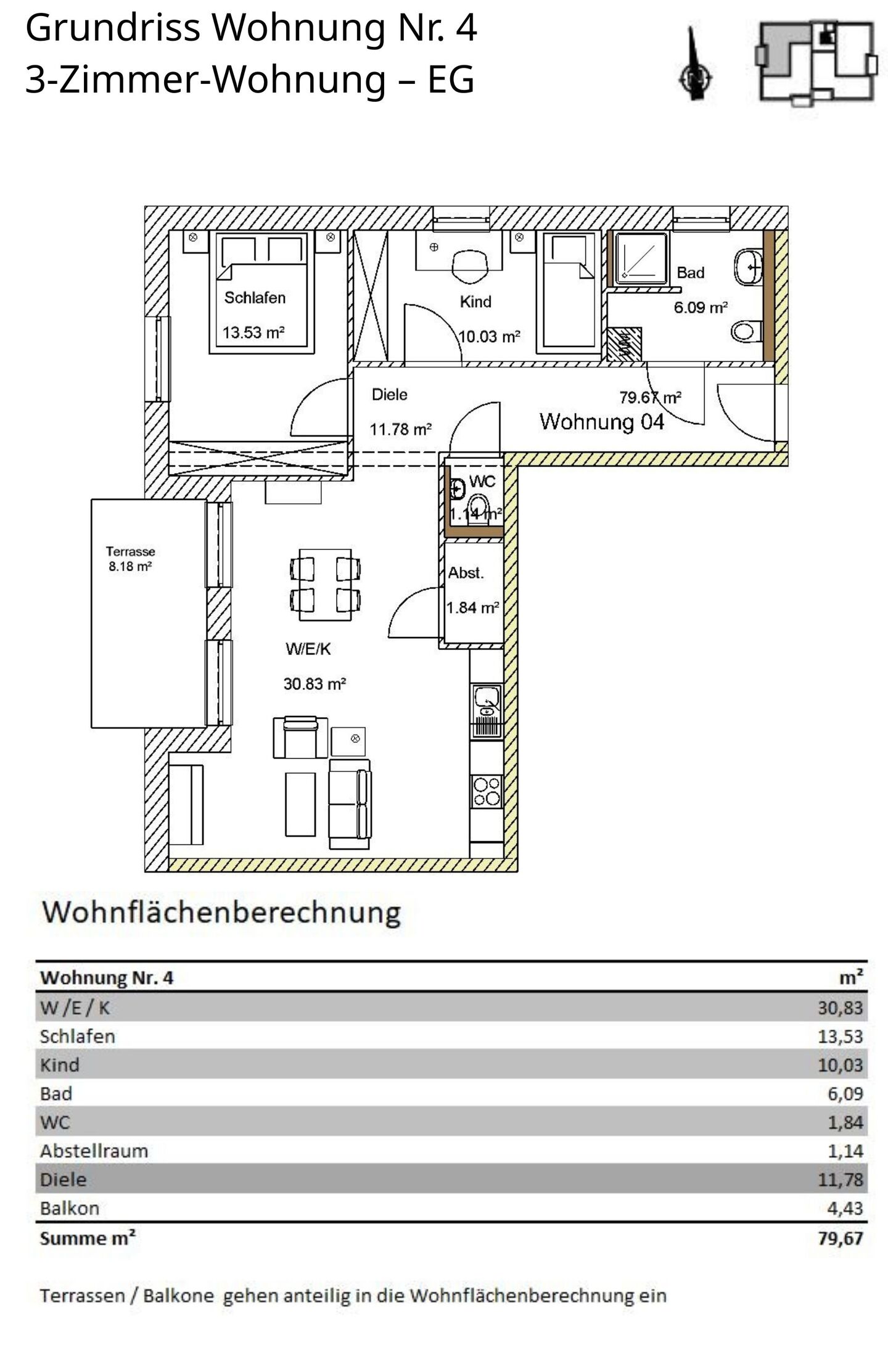 Grundriss Wohnung 4