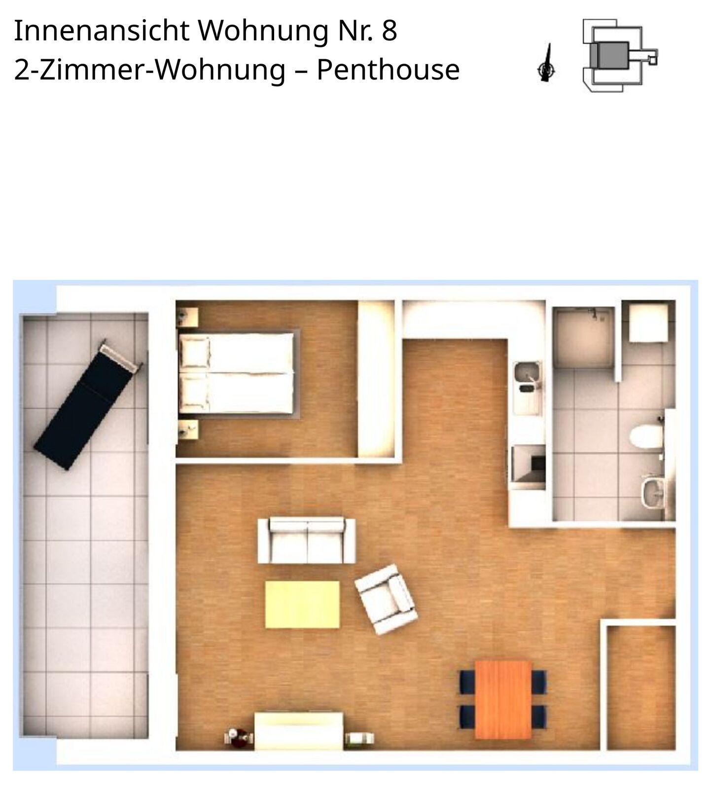 Innenansicht Wohnung 8