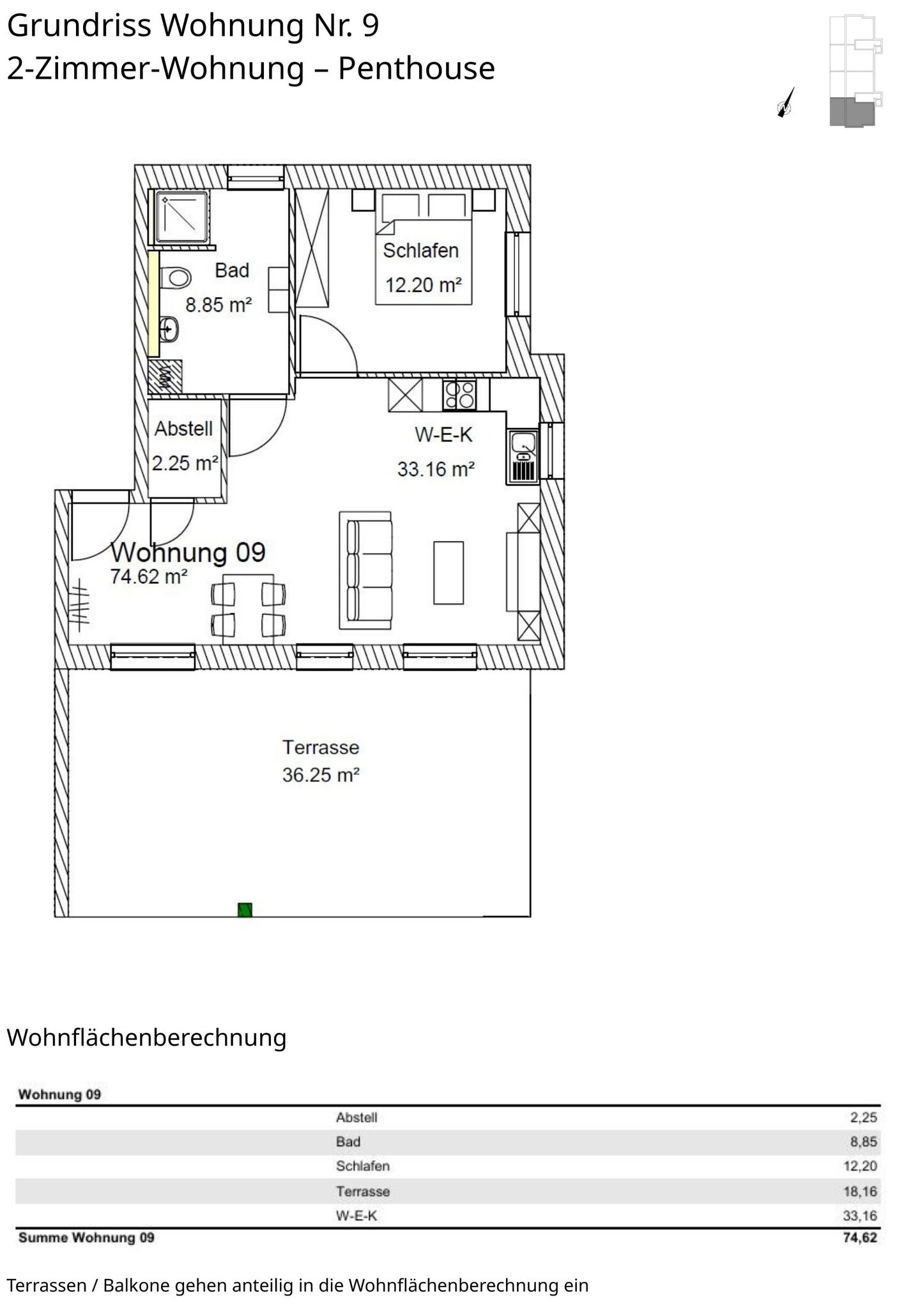 Grundriss Wohnung 9