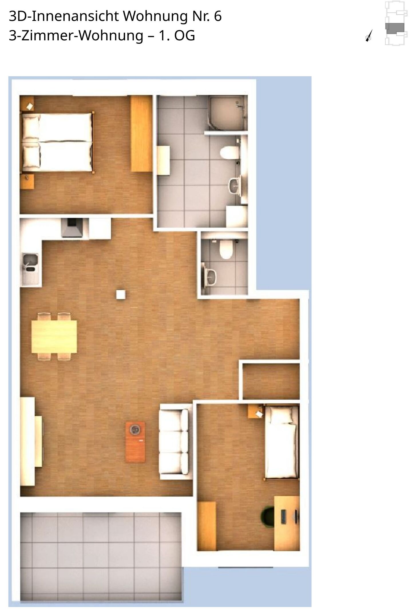 Innenansicht Wohnung 6