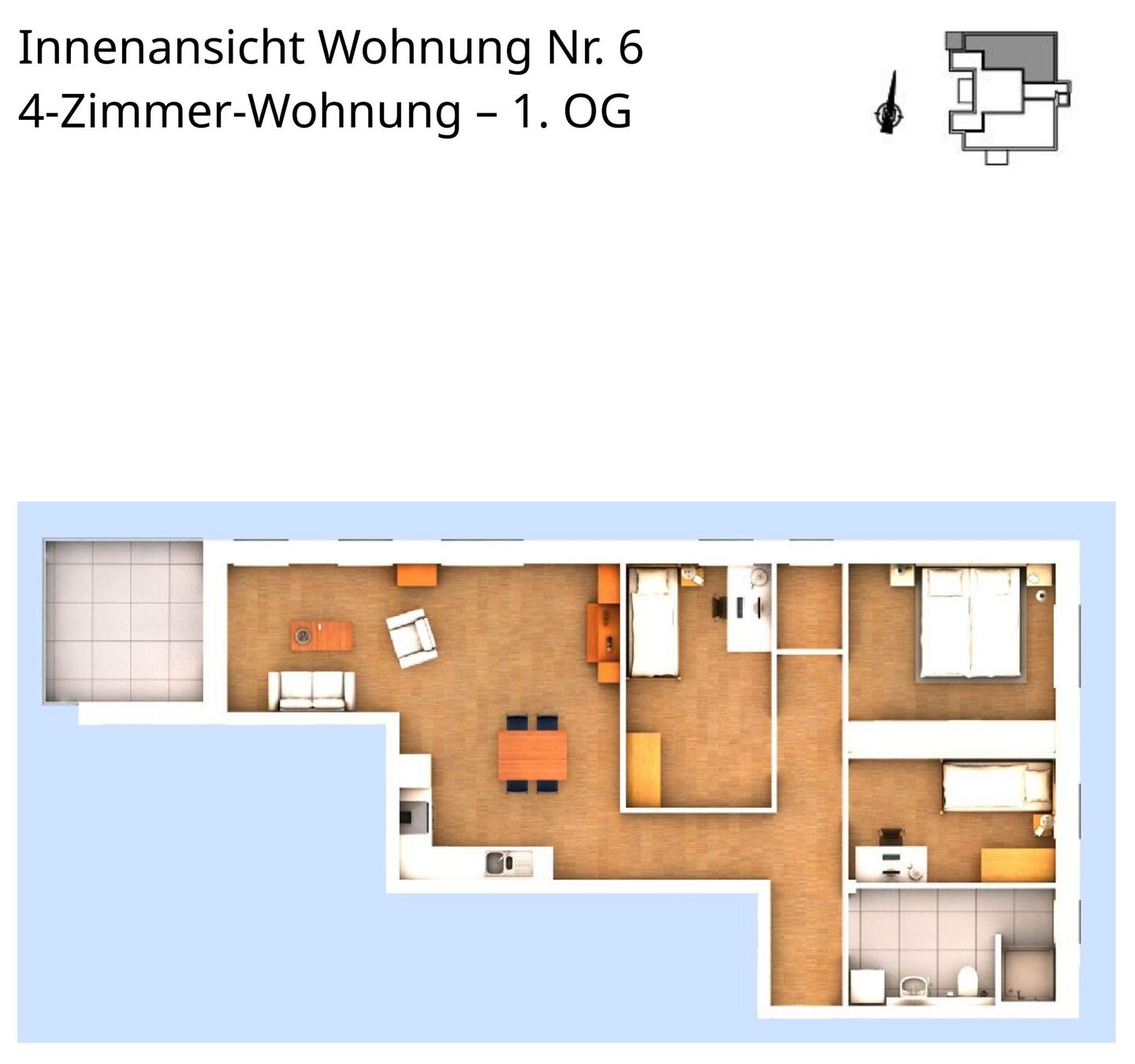 Innenansicht Wohnung 6