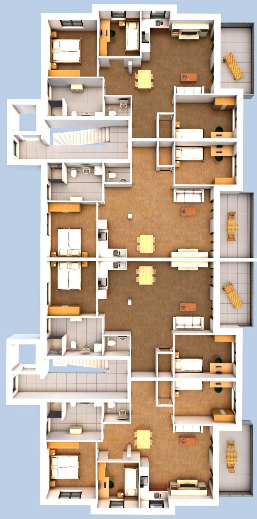 3D-Grundriss 1. Obergeschoss