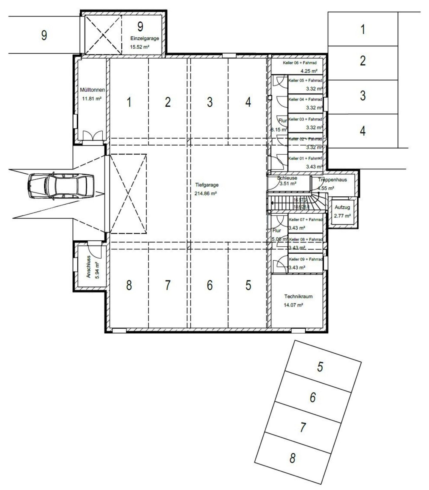 Tiefgarage / Stellplätze