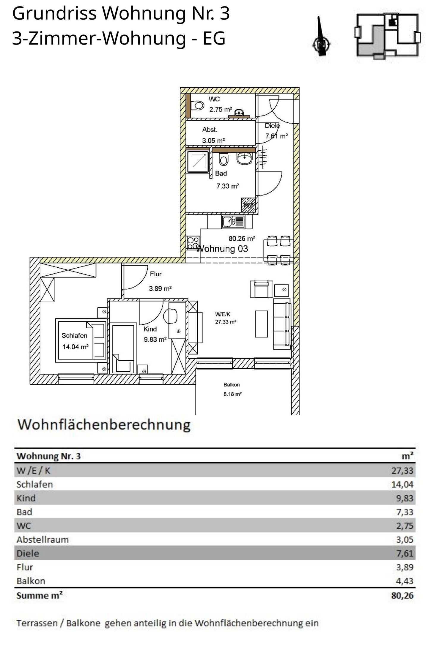 Grundriss Wohnung 3