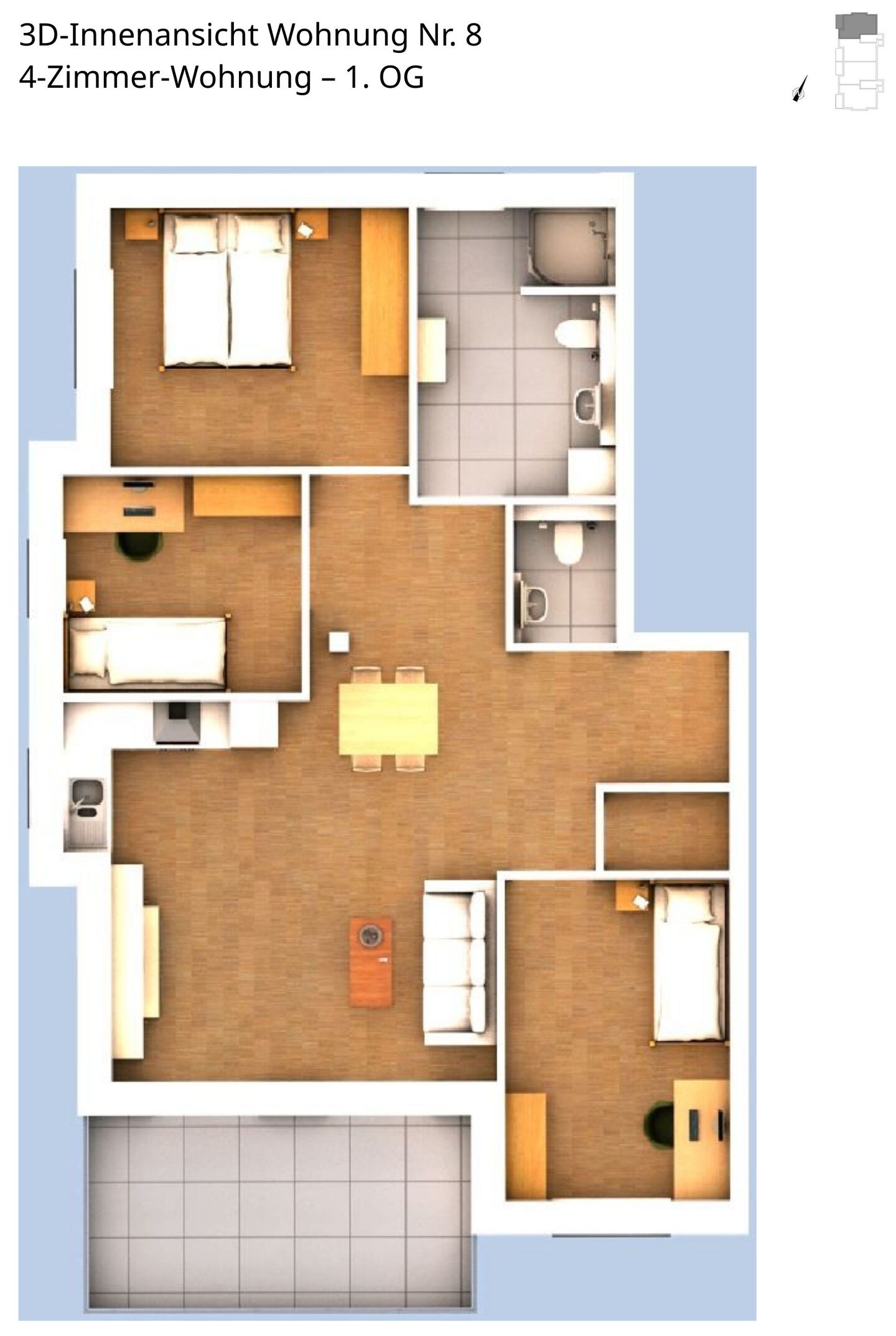 Innenansicht Wohnung 8