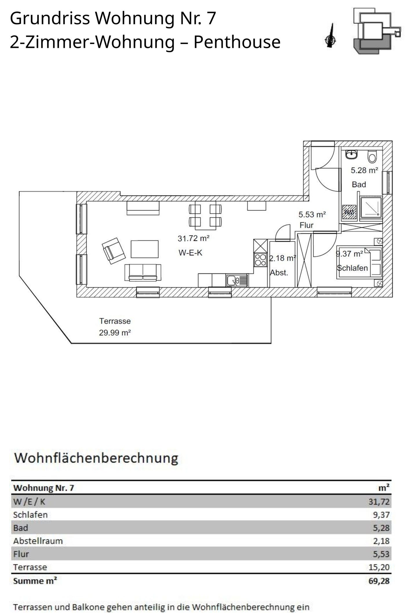 Grundriss Wohnung 7