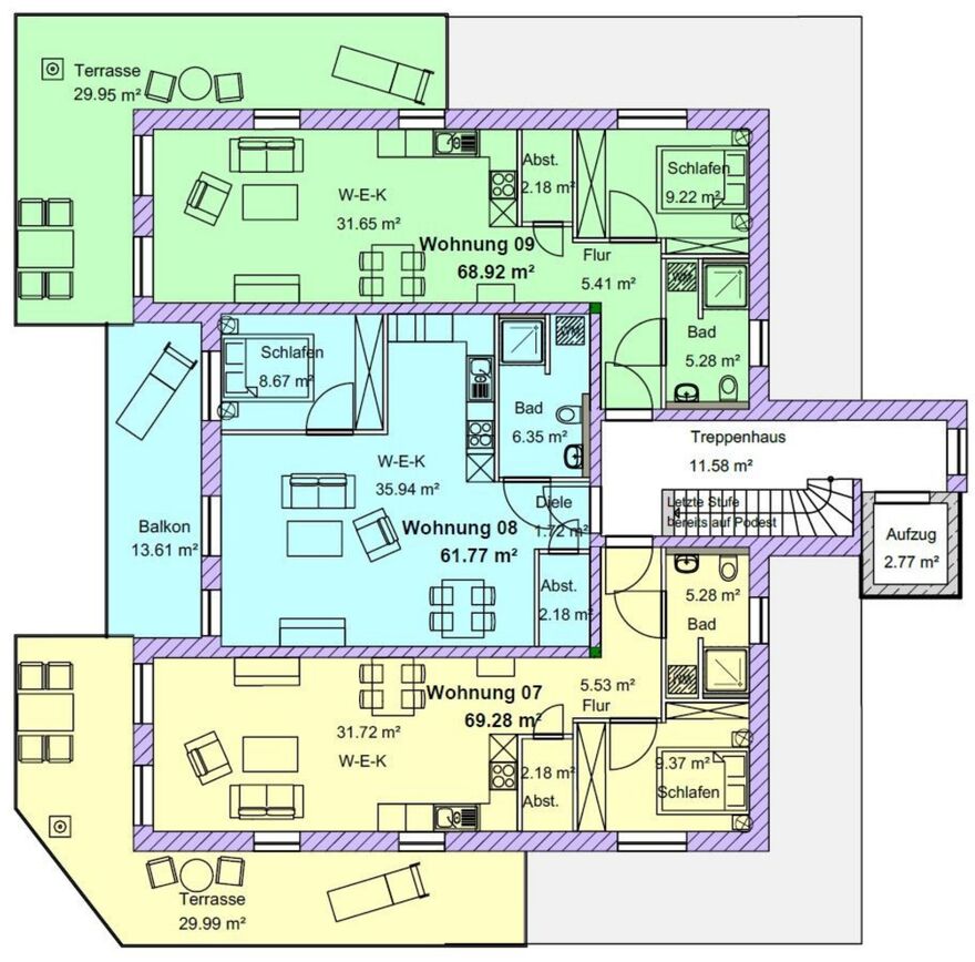 Grundriss Penthouse
