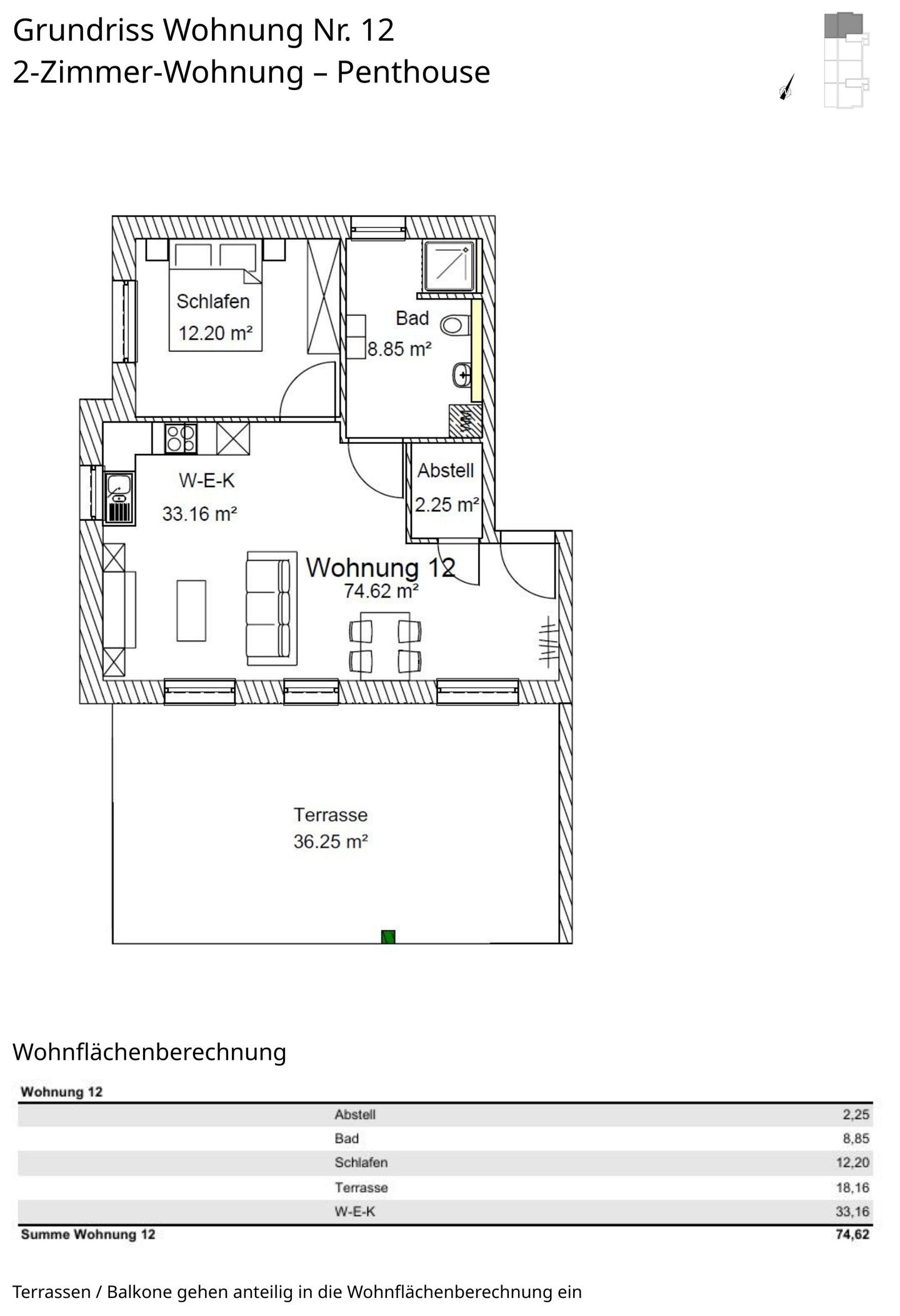 Grundriss Wohnung 12