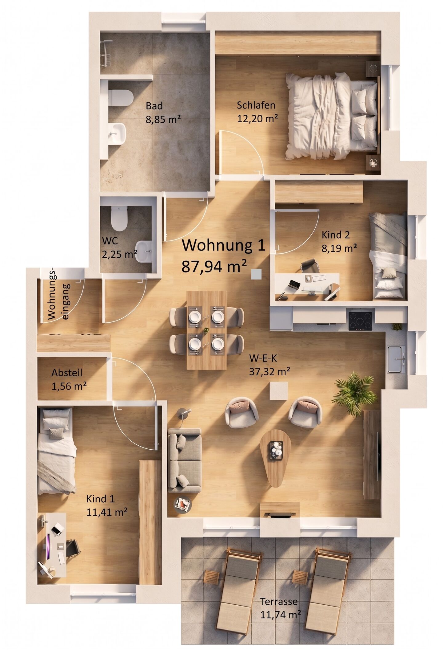Innenansicht Wohnung 1