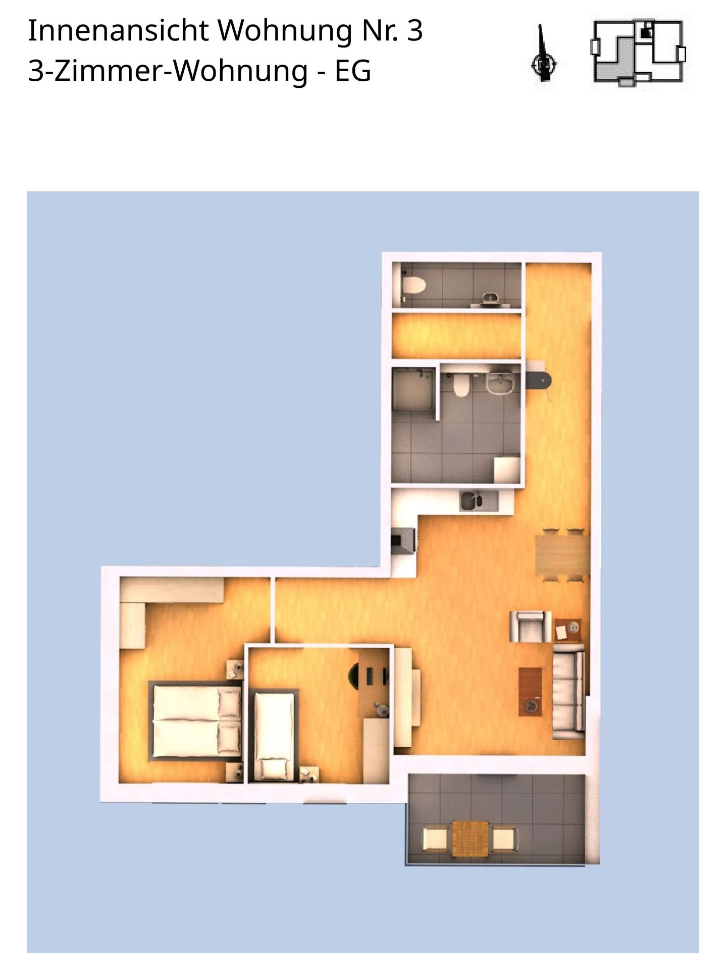 Innenansicht Wohnung 3