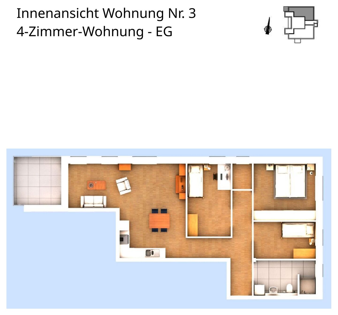 Innenansicht Wohnung 3