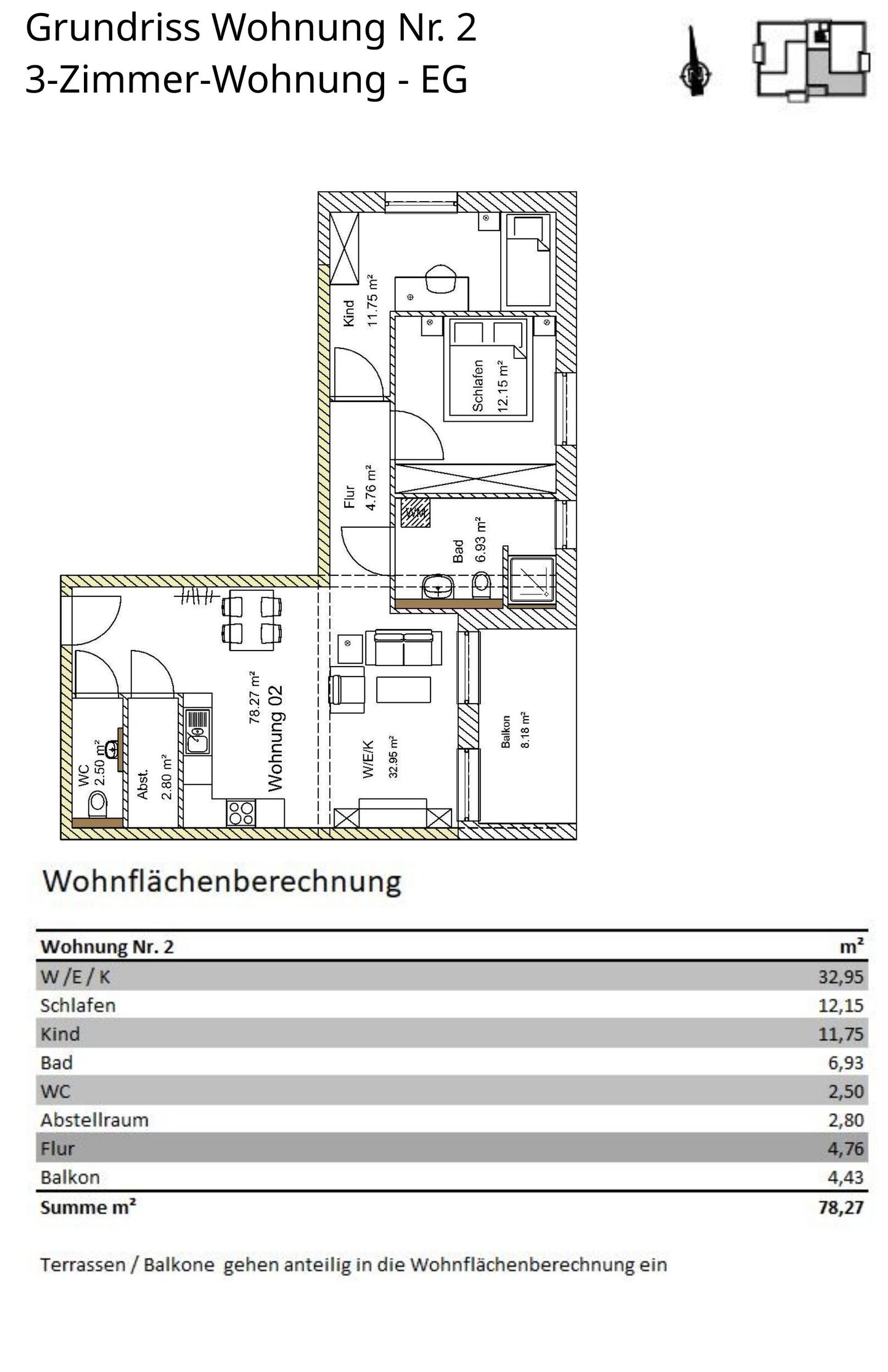 Grundriss Wohnung 2