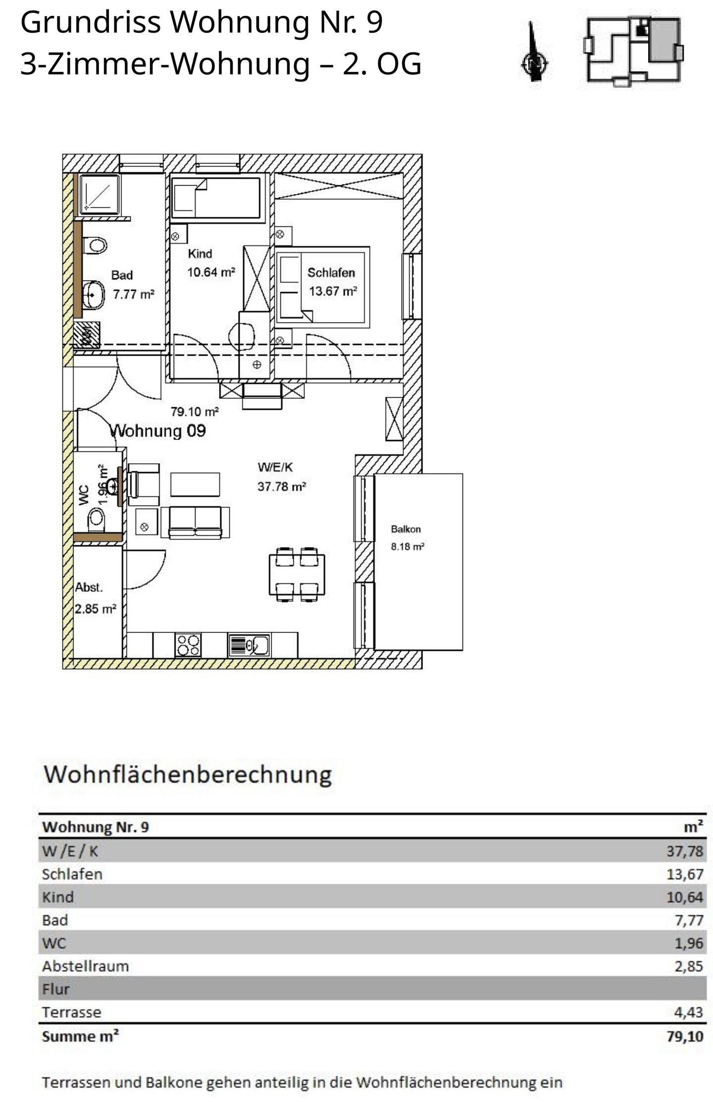 Grundriss Wohnung 9