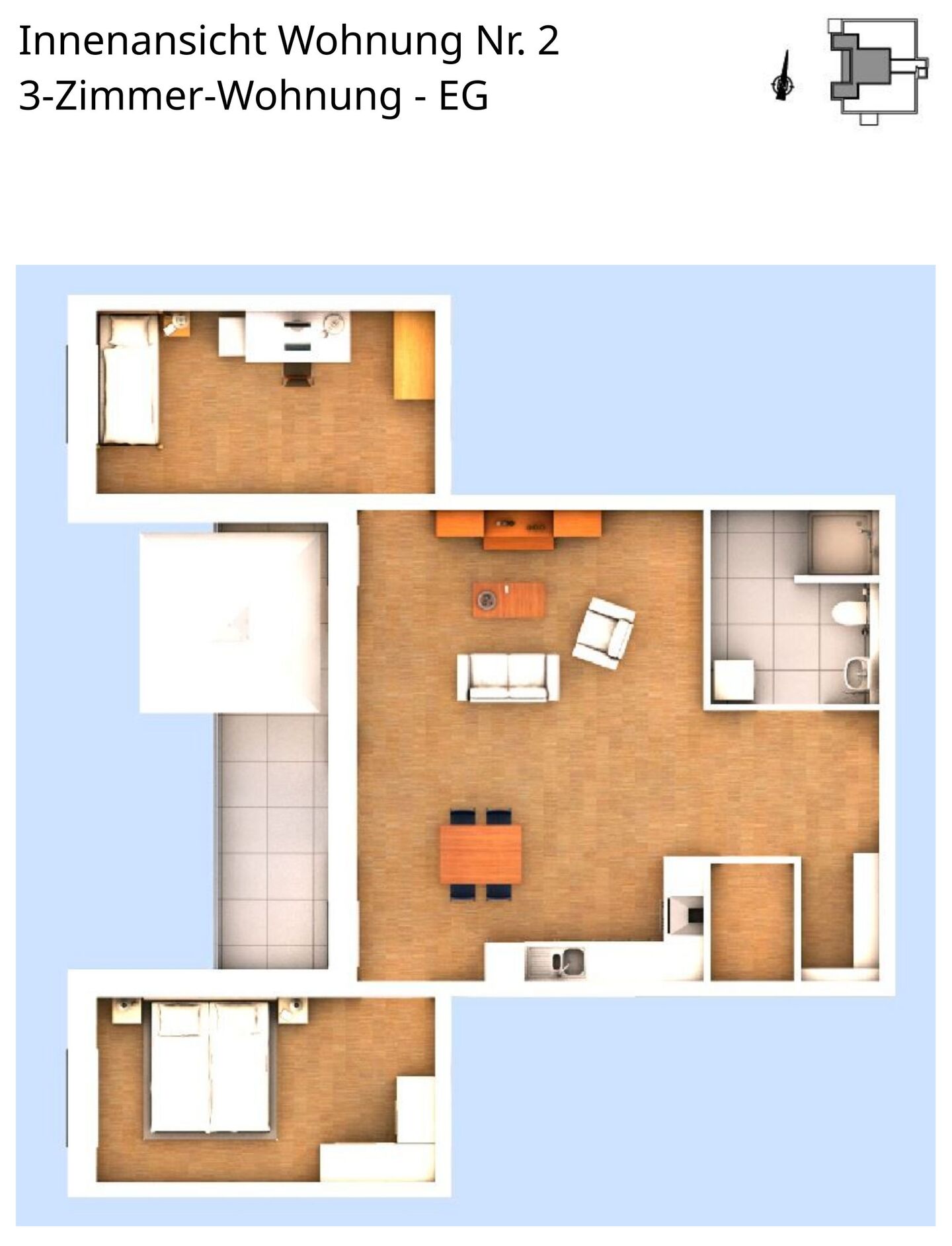 Innenansicht Wohnung 2
