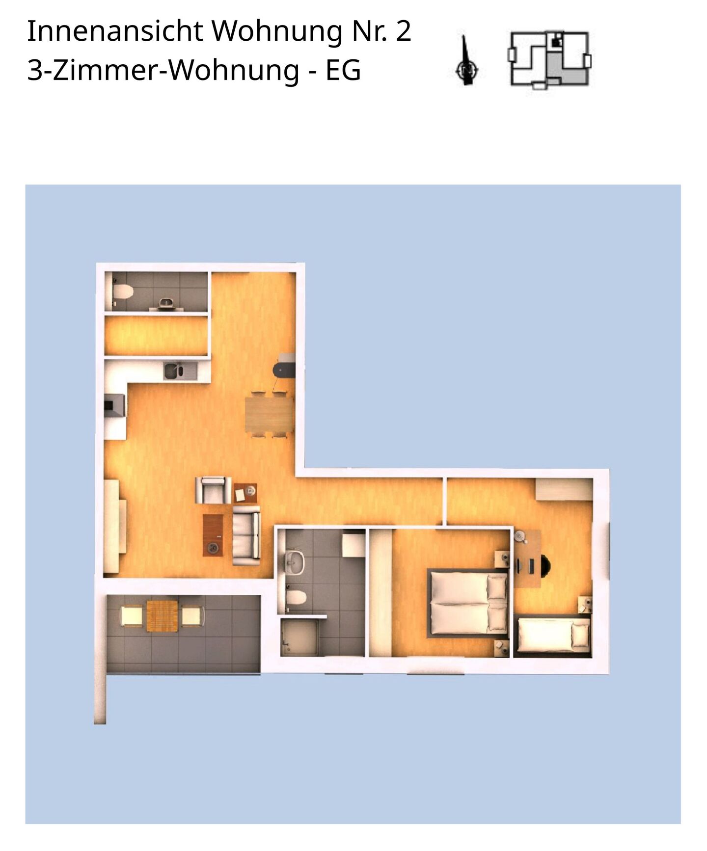 Innenansicht Wohnung 2