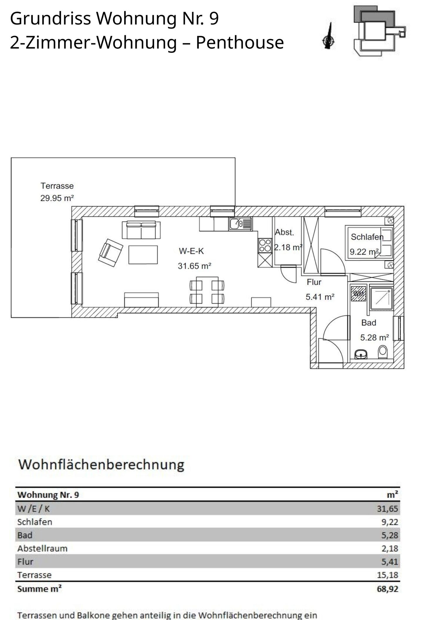 Grundriss Wohnung 9